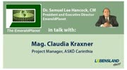 "The Emerald Planet": Dr. Samuel Lee Hancock im Gespräch mit Mag. Claudia Kraxner ... 